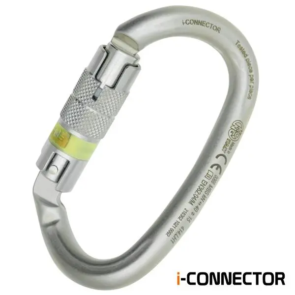 KONG I-OVALONE TWISTED CARABINER STEEL - TWIST LOCK